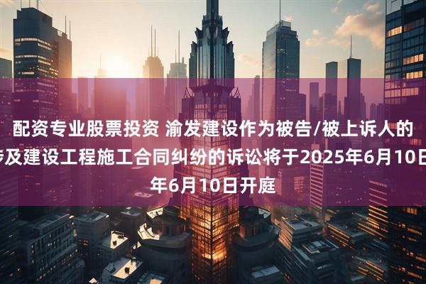 配资专业股票投资 渝发建设作为被告/被上诉人的1起涉及建设工程施工合同纠纷的诉讼将于2025年6月10日开庭