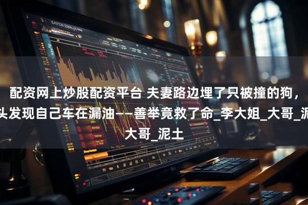配资网上炒股配资平台 夫妻路边埋了只被撞的狗，回头发现自己车在漏油——善举竟救了命_李大姐_大哥_泥土